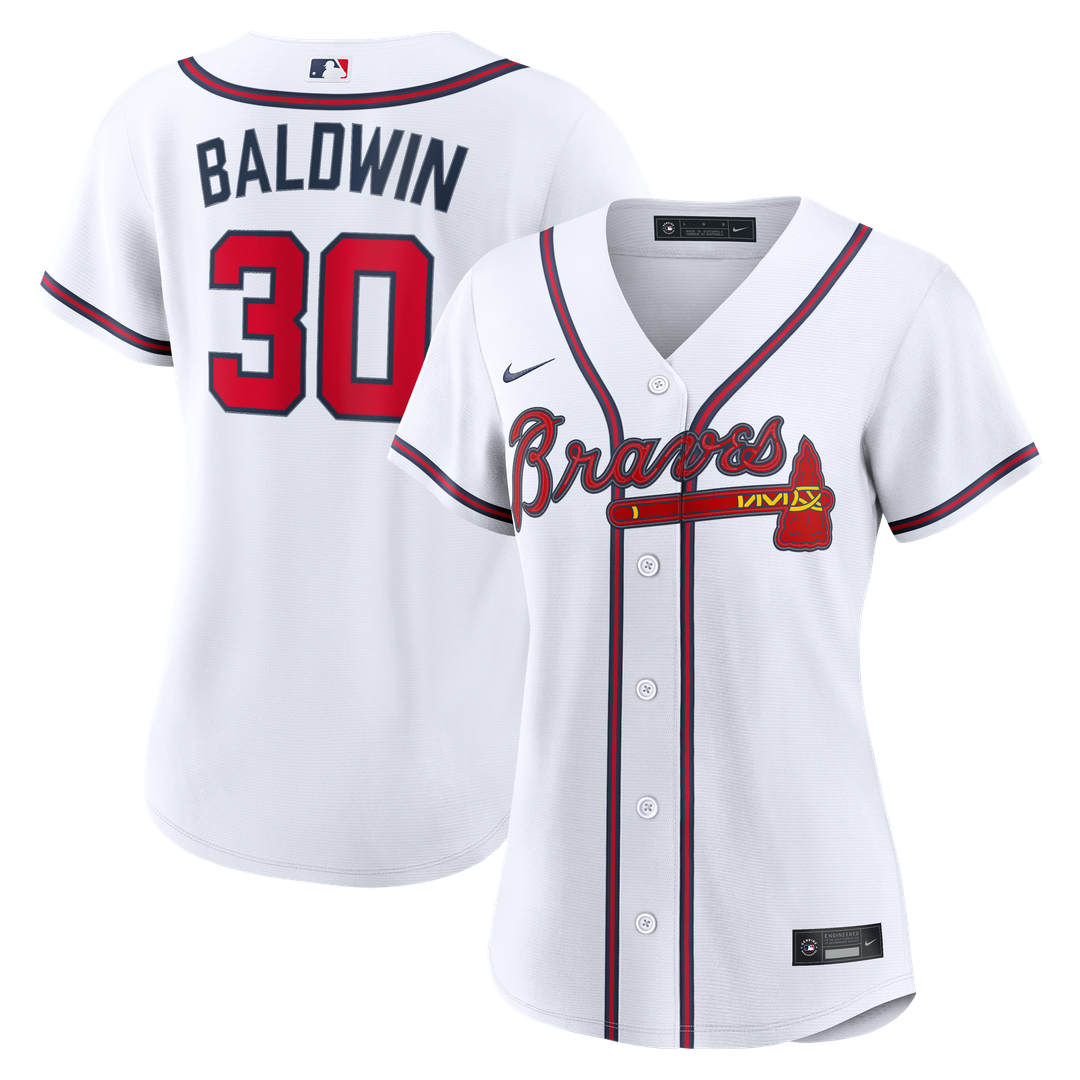 Drake Baldwin Atlanta Braves Nike Women's Home Replica Jersey - White Official MLB Team Apparel Baseball Fan Gear