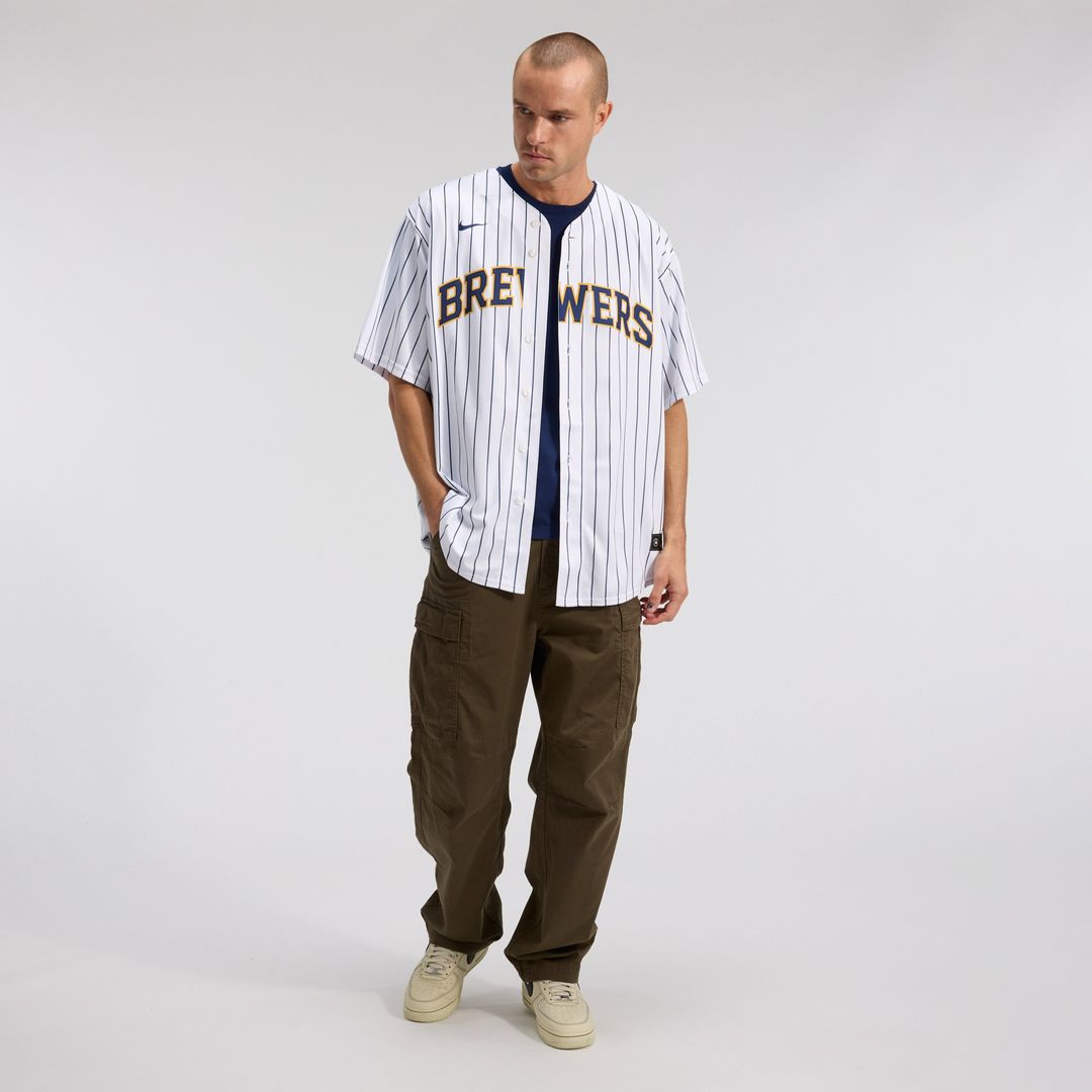Christian Yelich Milwaukee Brewers Nike Alternate Replica Player Jersey - White Official MLB Team Apparel Baseball Fan Gear