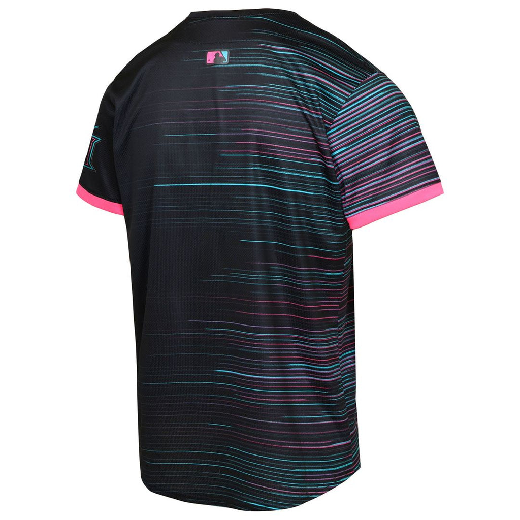 Miami Marlins Youth 2025 City Connect Limited Jersey - Black Official MLB Team Apparel Baseball Fan Gear