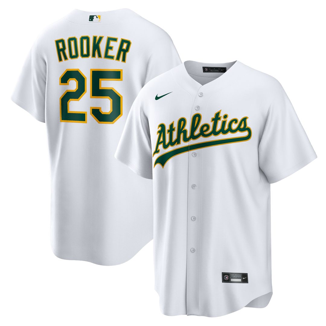 Brent Rooker Athletics Nike Home Replica Jersey - White Official MLB Team Apparel Baseball Fan Gear