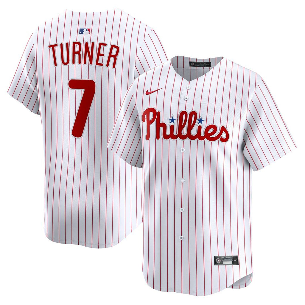 Trea Turner Philadelphia Phillies Nike Home Limited Player Jersey - White Official MLB Team Apparel Baseball Fan Gear
