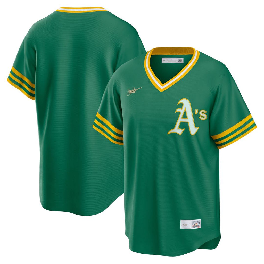 Athletics Nike Road Cooperstown Collection Team Jersey - Kelly Green Official MLB Team Apparel Baseball Fan Gear