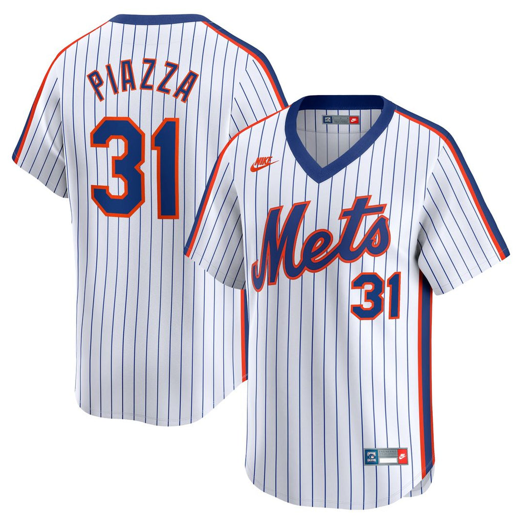 Mike Piazza New York Mets Nike Throwback Cooperstown Limited Jersey - White Official MLB Team Apparel Baseball Fan Gear