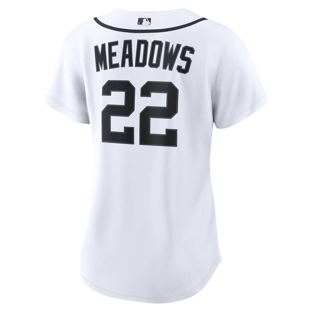 Parker Meadows Detroit Tigers Nike Women's Home Replica Jersey - White Official MLB Team Apparel Baseball Fan Gear
