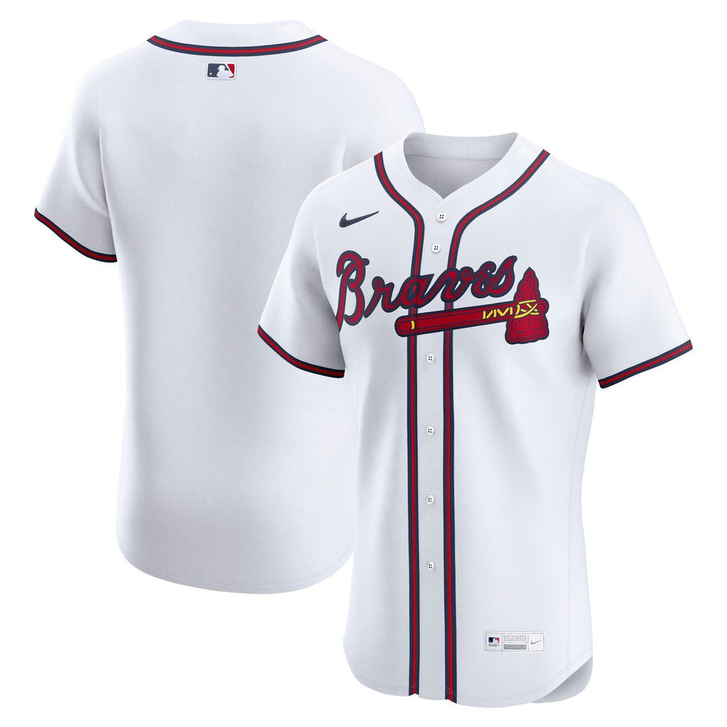 Atlanta Braves Nike Home Elite Jersey - White Official MLB Team Apparel Baseball Fan Gear