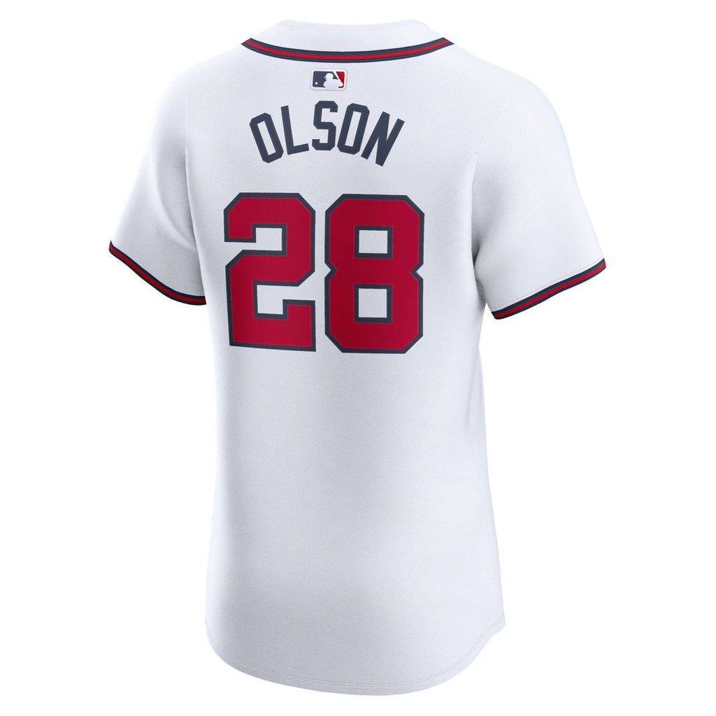 Matt Olson Atlanta Braves Nike Home Elite Player Jersey - White Official MLB Team Apparel Baseball Fan Gear
