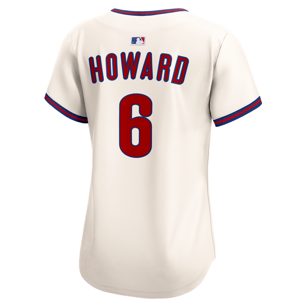 Ryan Howard Philadelphia Phillies Nike Women's Limited Jersey - White Official MLB Team Apparel Baseball Fan Gear