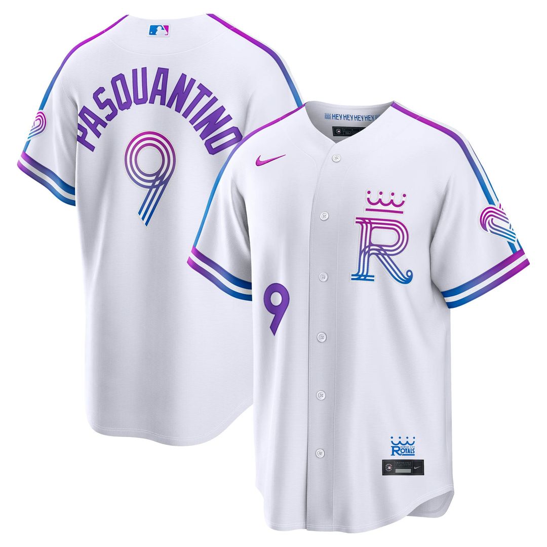 Vinnie Pasquantino Kansas City Royals Nike 2026 City Connect Stadium Jersey - White Official MLB Team Apparel Baseball Fan Gear