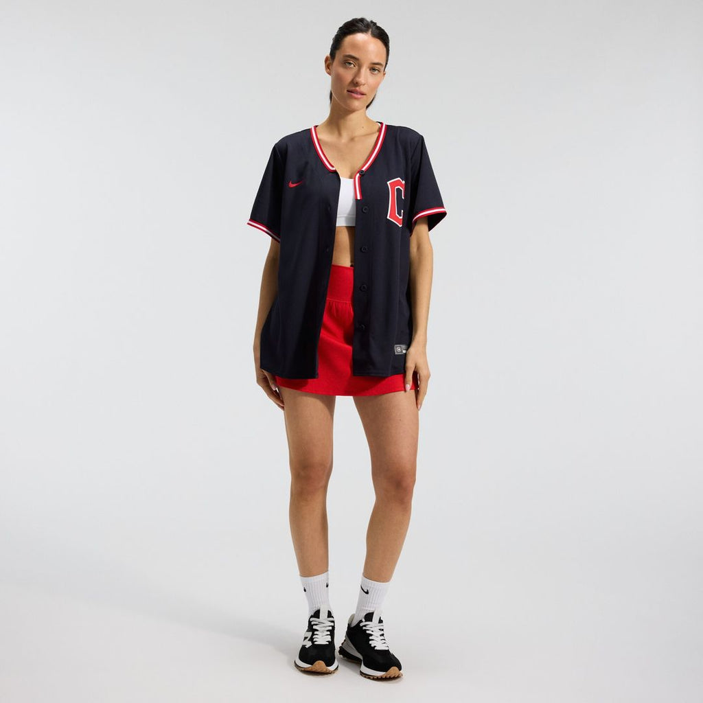 Cleveland Guardians Nike Women's Alternate Replica Jersey - Navy Official MLB Team Apparel Baseball Fan Gear
