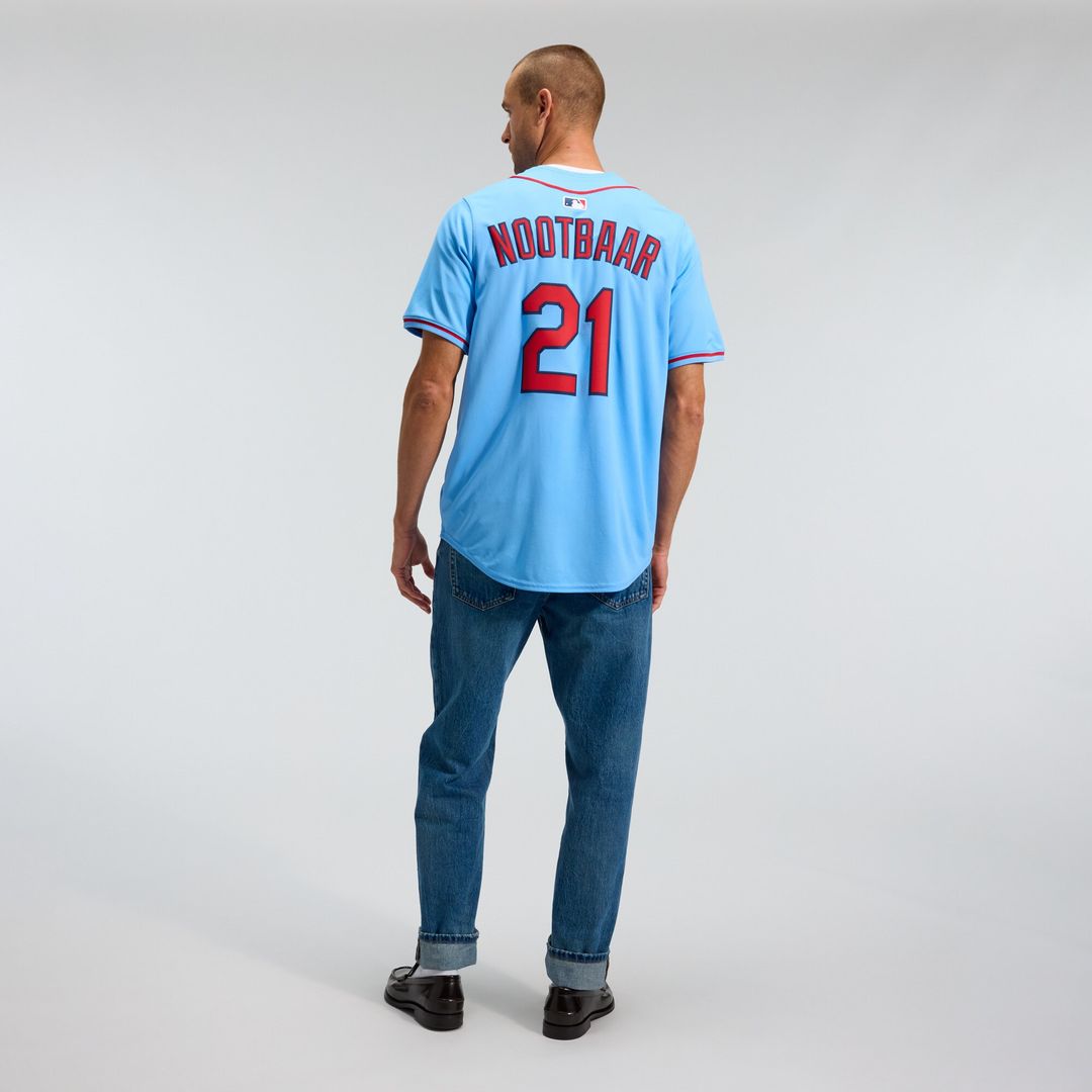 Lars Nootbaar St. Louis Cardinals Nike Alternate Limited Jersey - Light Blue Official MLB Team Apparel Baseball Fan Gear