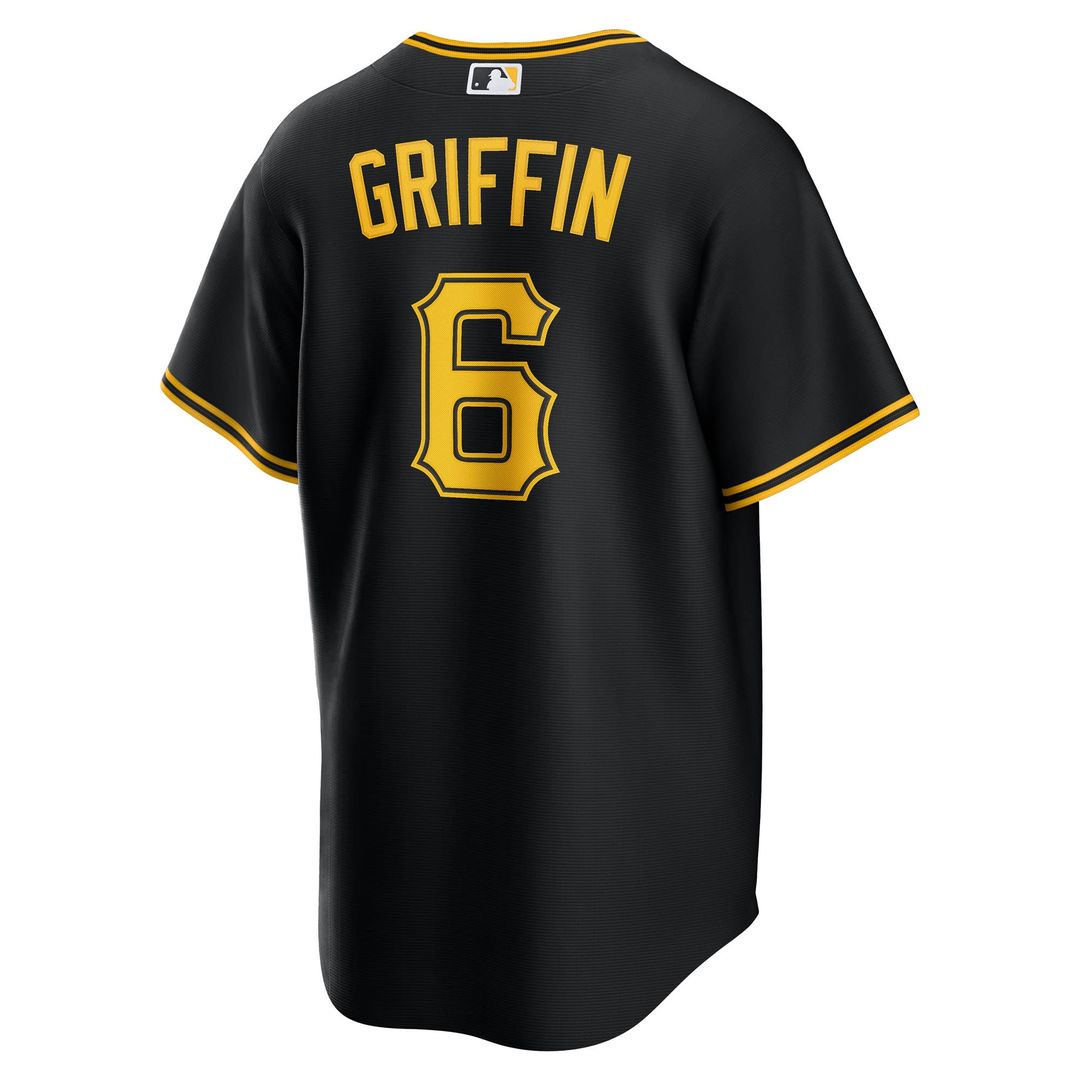 Konnor Griffin Pittsburgh Pirates Nike Alternate Replica Jersey - Black Official MLB Team Apparel Baseball Fan Gear