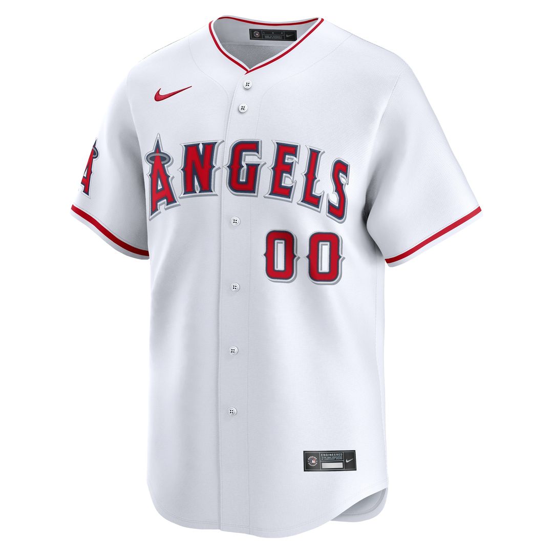 Los Angeles Angels Nike Home Limited Custom Jersey - White Official MLB Team Apparel Baseball Fan Gear