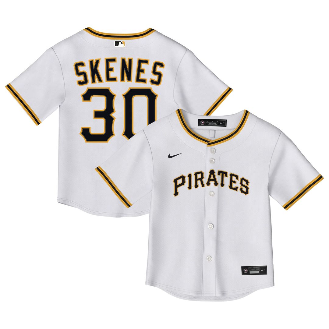 Paul Skenes Pittsburgh Pirates Nike Toddler Home Replica 2.0 Player Jersey - White Official MLB Team Apparel Baseball Fan Gear