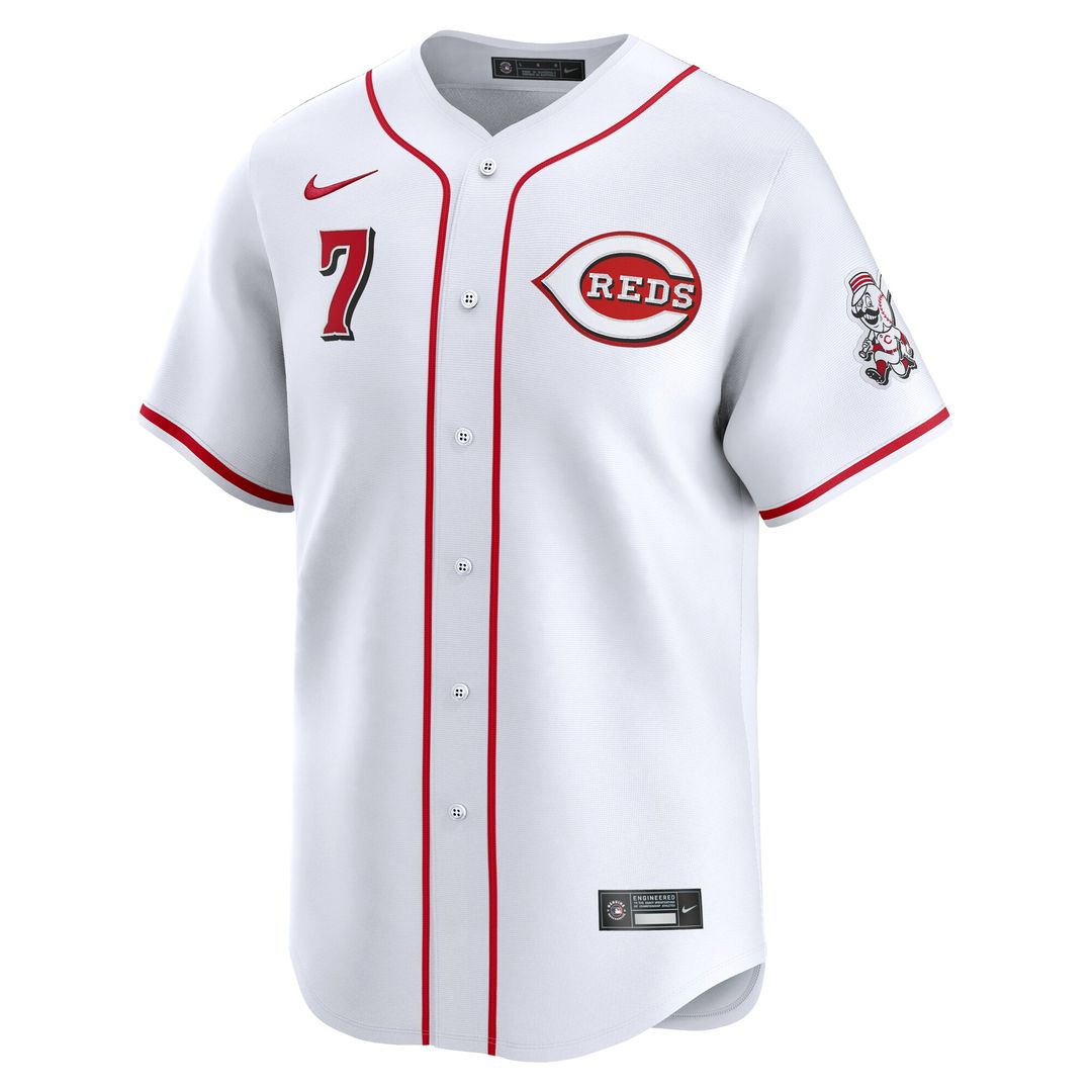 Spencer Steer Cincinnati Reds Nike Home Limited Player Jersey - White Official MLB Team Apparel Baseball Fan Gear