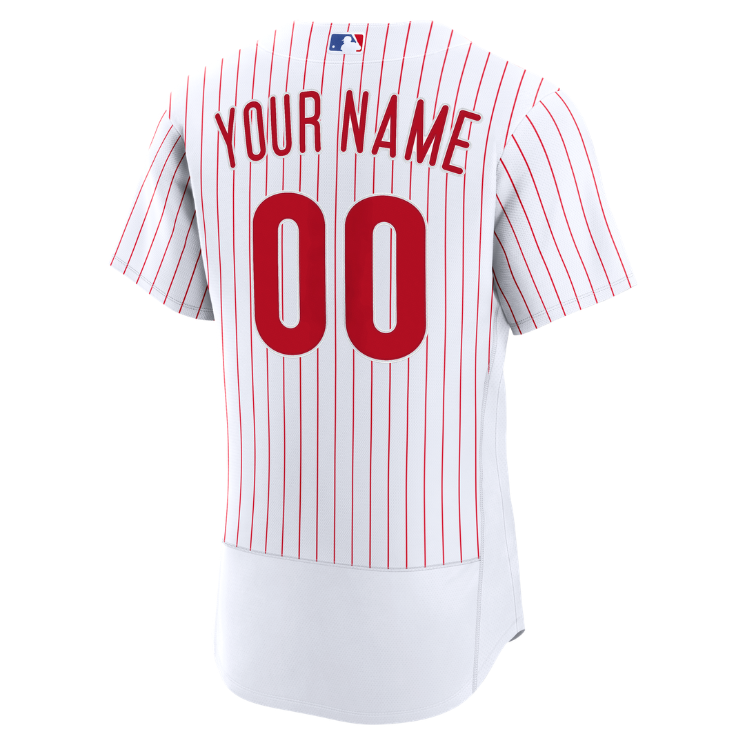 Philadelphia Phillies Nike Home Authentic Custom Jersey - White Official MLB Team Apparel Baseball Fan Gear