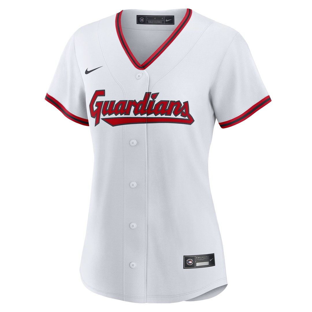 Cleveland Guardians Nike Women's Home Replica 2.0 Jersey - White Official MLB Team Apparel Baseball Fan Gear