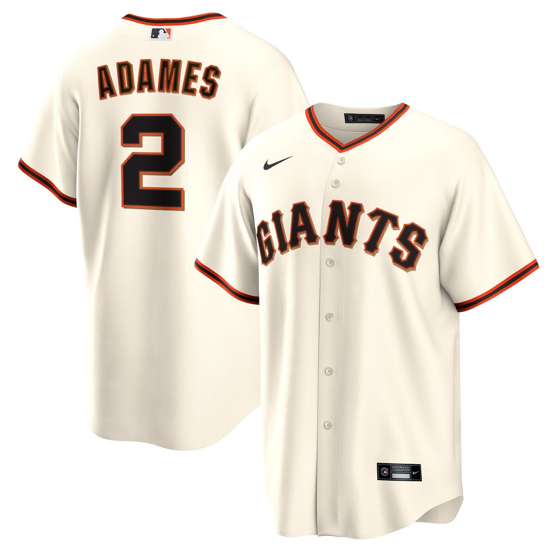 Willy Adames San Francisco Giants Nike Home Replica Jersey - Cream Official MLB Team Apparel Baseball Fan Gear