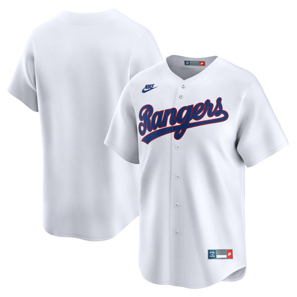 Texas Rangers Nike Cooperstown Collection Limited Jersey - White Official MLB Team Apparel Baseball Fan Gear