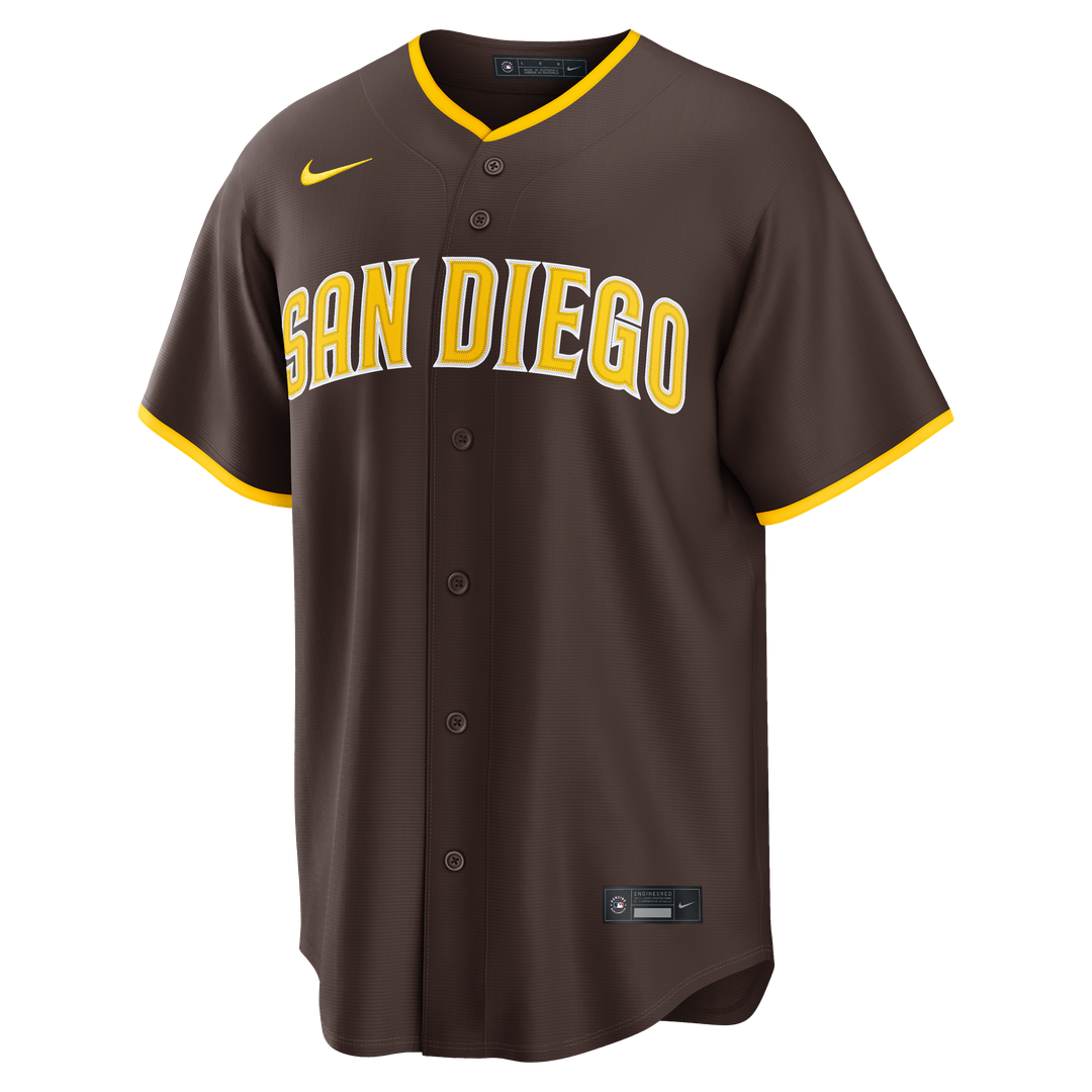 Jackson Merrill San Diego Padres Nike Road Replica Jersey - Brown Official MLB Team Apparel Baseball Fan Gear