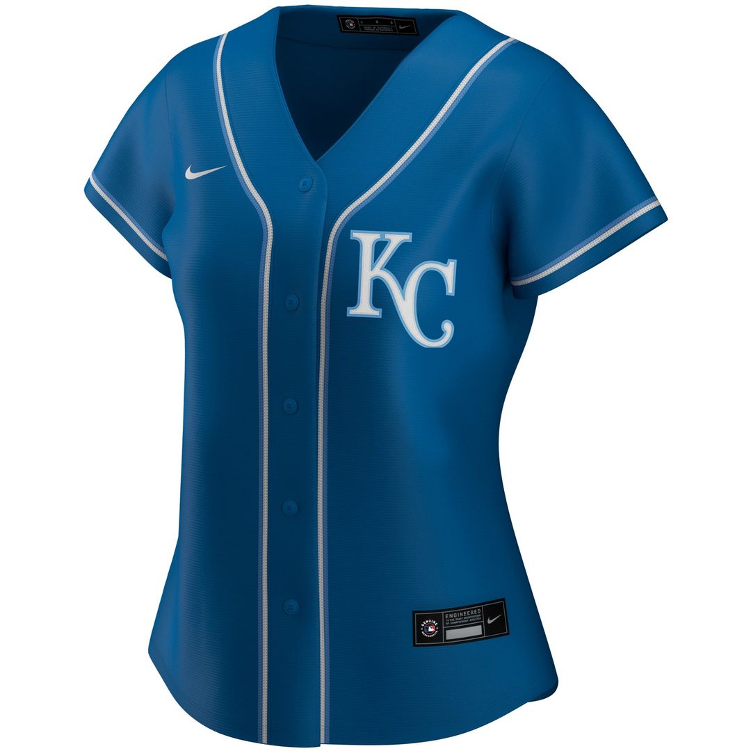 Kansas City Royals Nike Women's Alternate Replica Team Jersey - Royal Official MLB Team Apparel Baseball Fan Gear