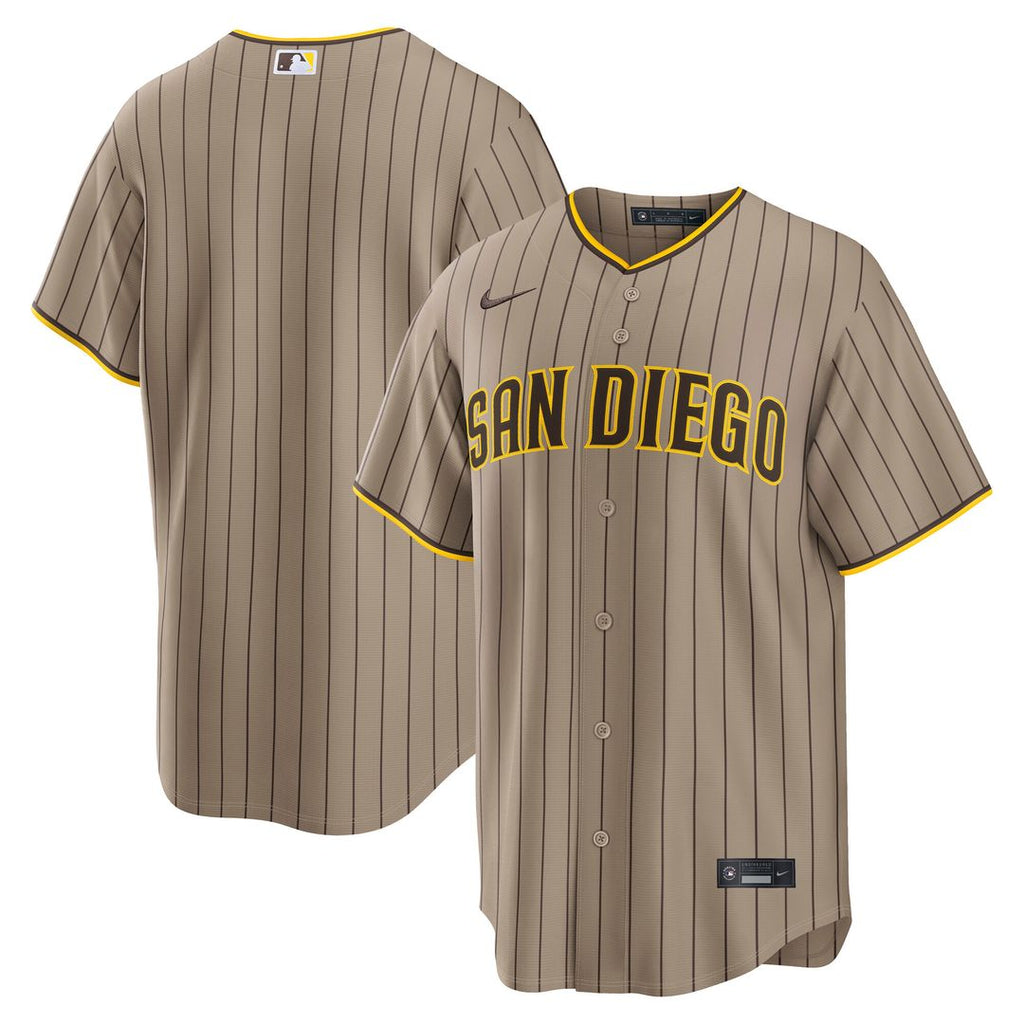San Diego Padres Nike Alternate Replica Jersey - Sand Official MLB Team Apparel Baseball Fan Gear