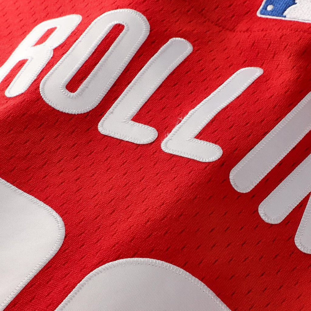 Jimmy Rollins Philadelphia Phillies Mitchell & Ness Cooperstown Mesh Batting Practice Button-Up Jersey - Red Official MLB Team Apparel Baseball Fan Ge