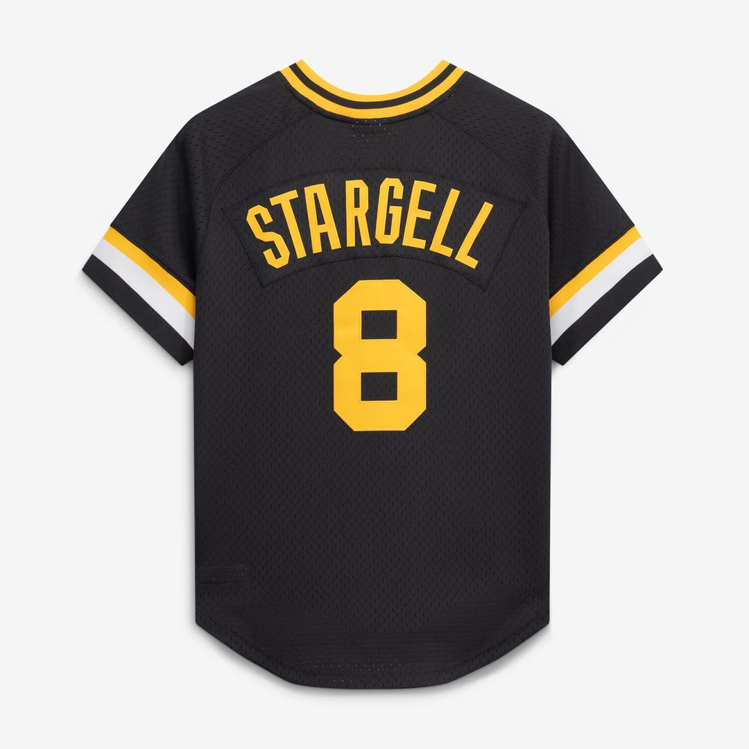 Willie Stargell Pittsburgh Pirates Mitchell & Ness Authentic Batting Practice Jersey - Black Official MLB Team Apparel Baseball Fan Gear