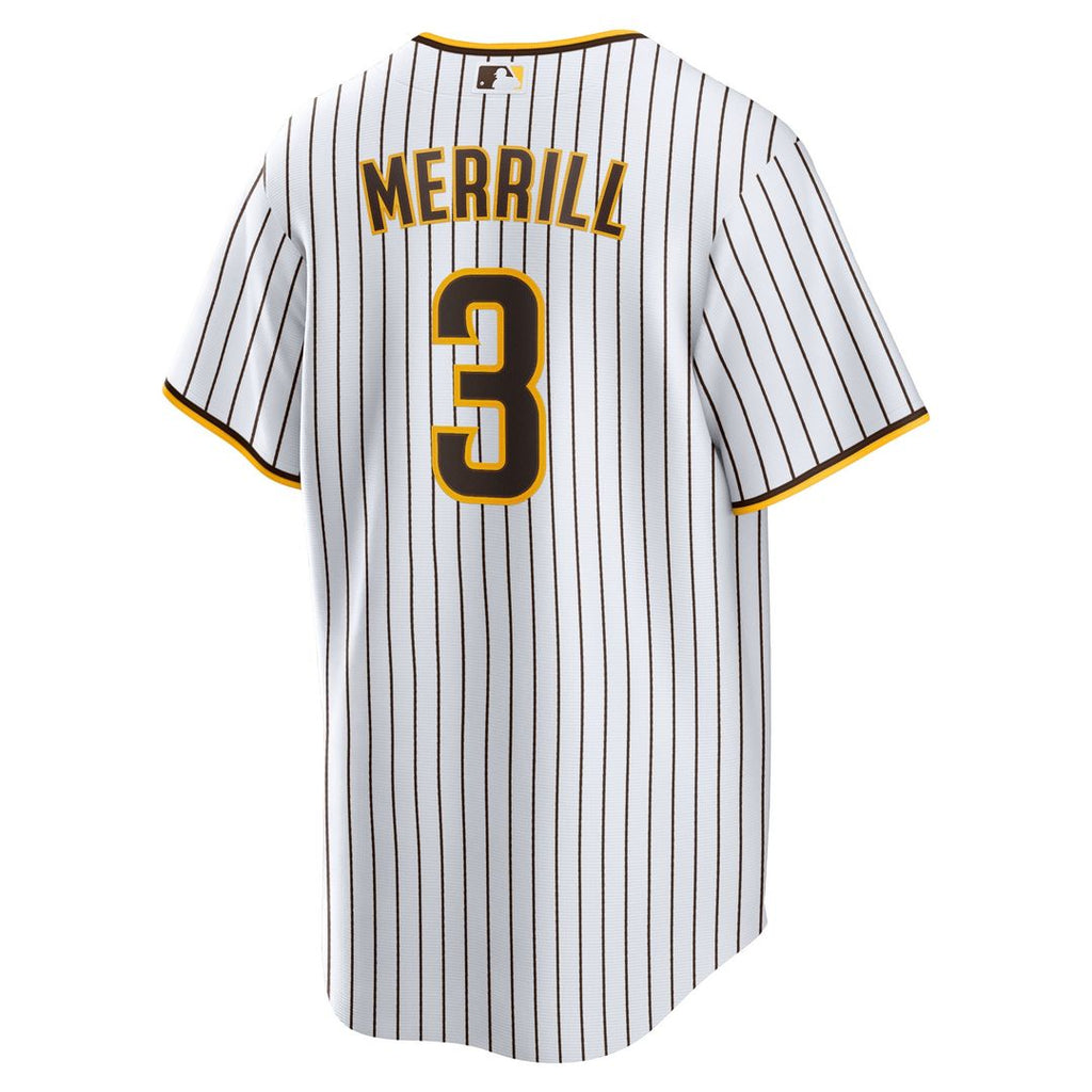 Jackson Merrill San Diego Padres Nike Home Replica Jersey - White Official MLB Team Apparel Baseball Fan Gear
