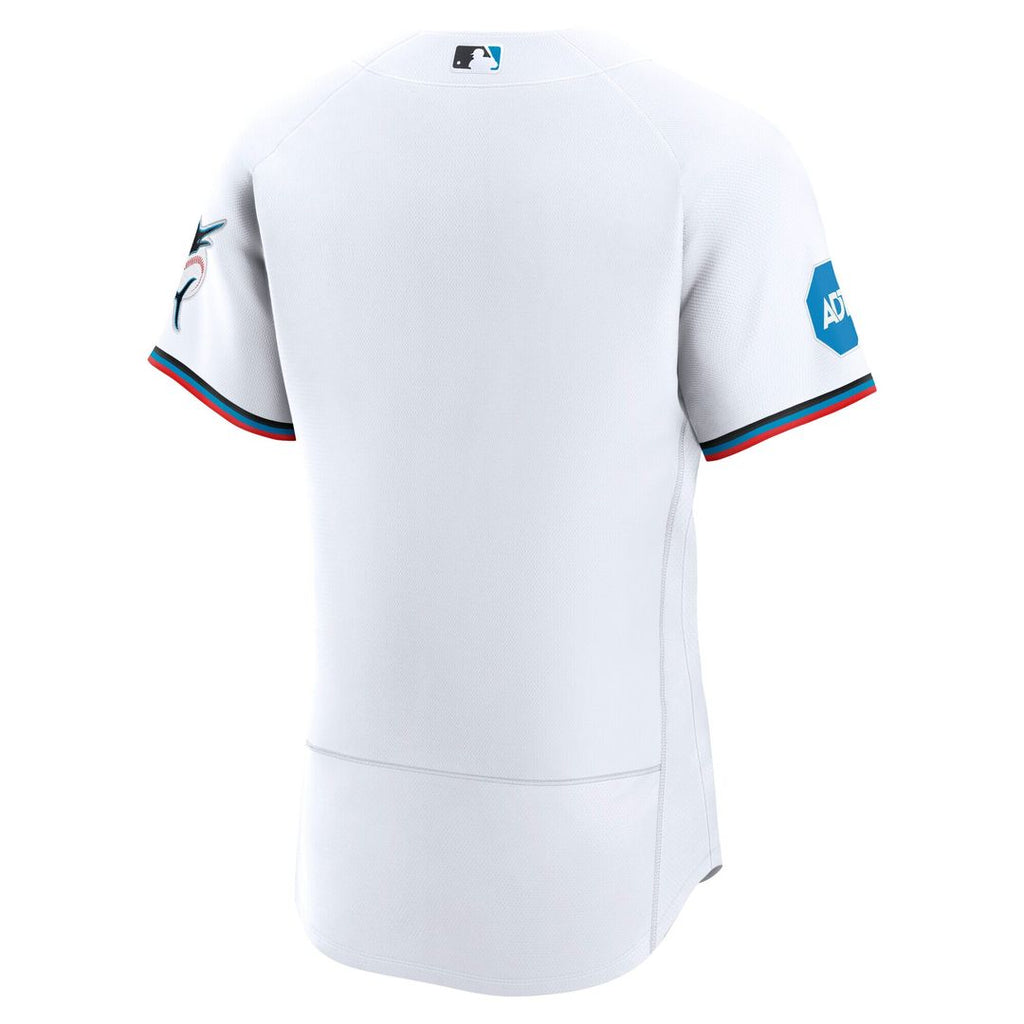 Miami Marlins Nike Home Authentic Jersey - White Official MLB Team Apparel Baseball Fan Gear