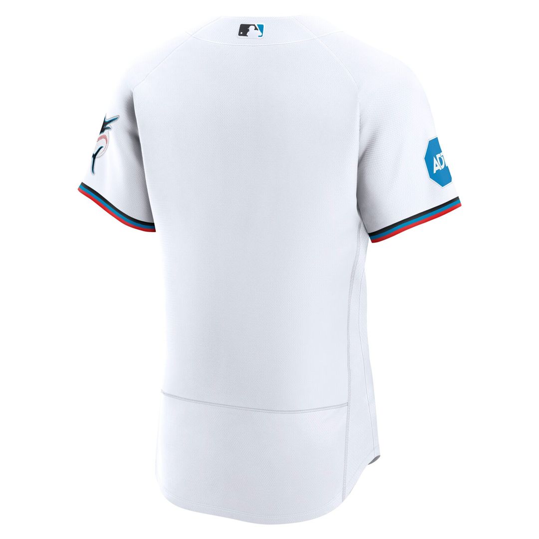 Miami Marlins Nike Home Authentic Jersey - White Official MLB Team Apparel Baseball Fan Gear