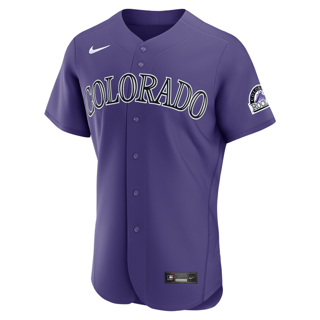 Colorado Rockies Nike Alternate Authentic Jersey - Purple Official MLB Team Apparel Baseball Fan Gear