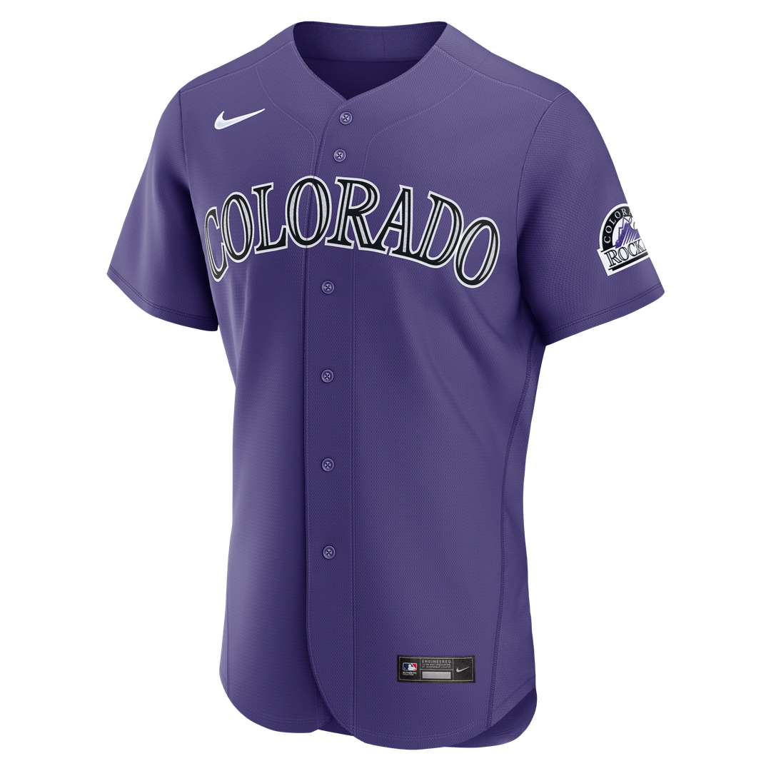 Colorado Rockies Nike Alternate Authentic Jersey - Purple Official MLB Team Apparel Baseball Fan Gear