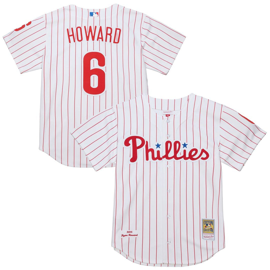 Ryan Howard Philadelphia Phillies Mitchell & Ness Cooperstown Collection Authentic Jersey – White Official MLB Team Apparel Baseball Fan Gear