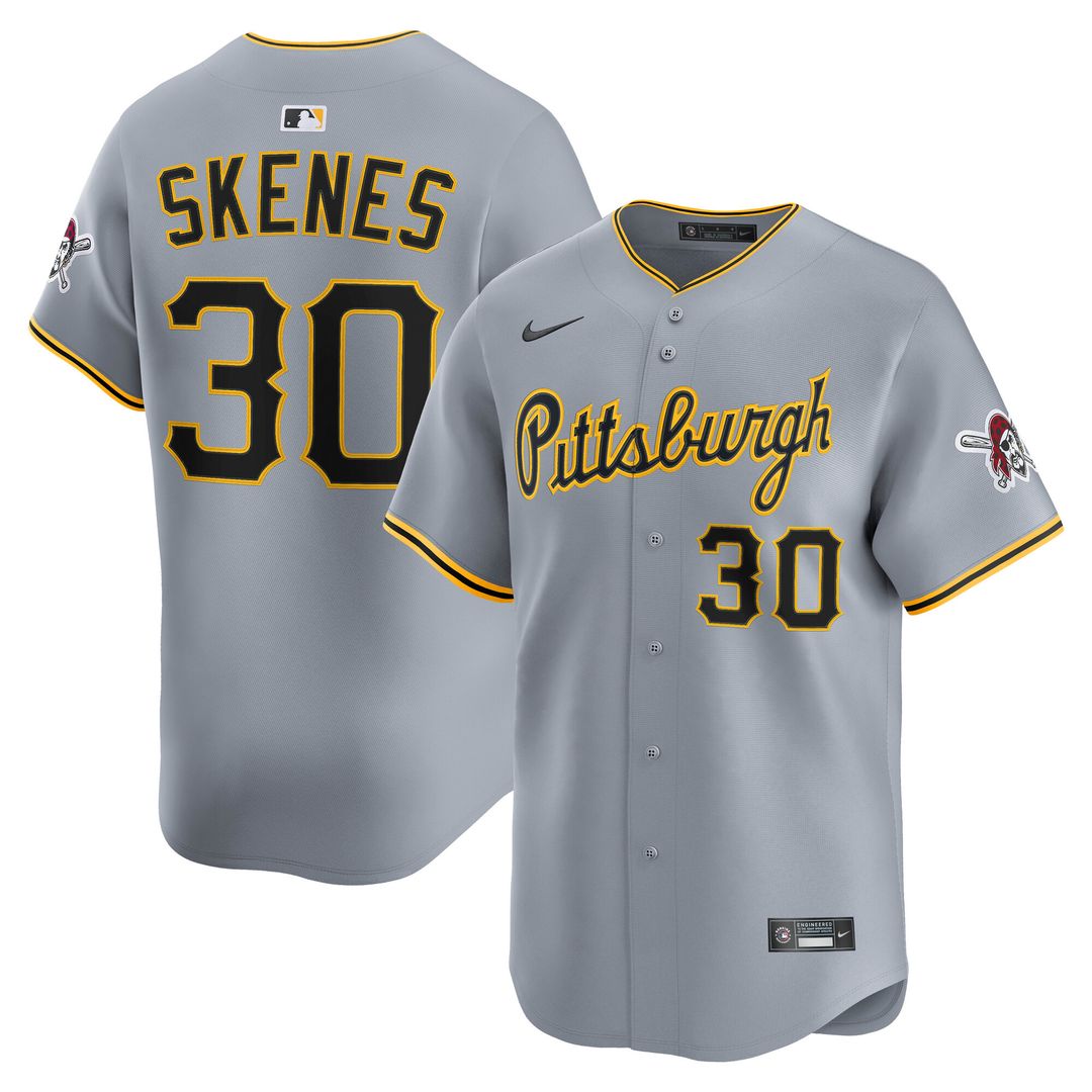 Paul Skenes Pittsburgh Pirates Nike Road Limited Player Jersey - Gray Official MLB Team Apparel Baseball Fan Gear