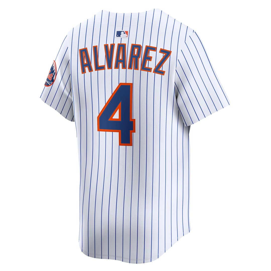 Francisco Alvarez New York Mets Nike Home Limited Player Jersey - White Official MLB Team Apparel Baseball Fan Gear