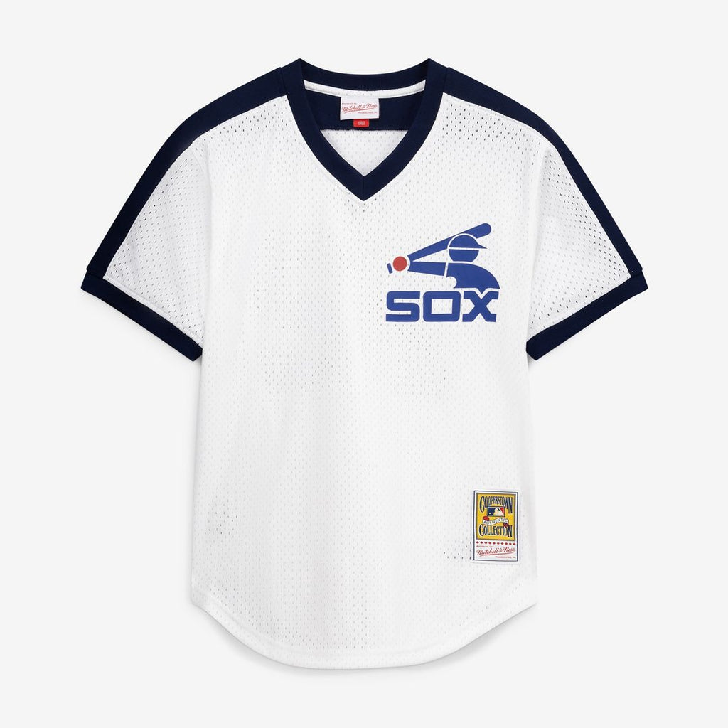 Carlton Fisk Chicago White Sox Mitchell & Ness Authentic Batting Practice Jersey - White Official MLB Team Apparel Baseball Fan Gear