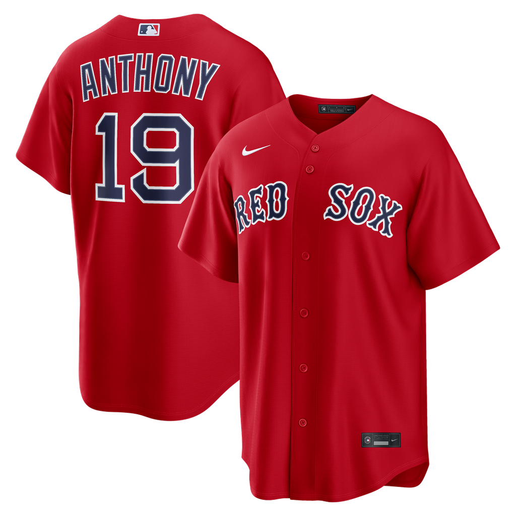 Roman Anthony Boston Red Sox Nike Alternate Replica Jersey - Red Official MLB Team Apparel Baseball Fan Gear