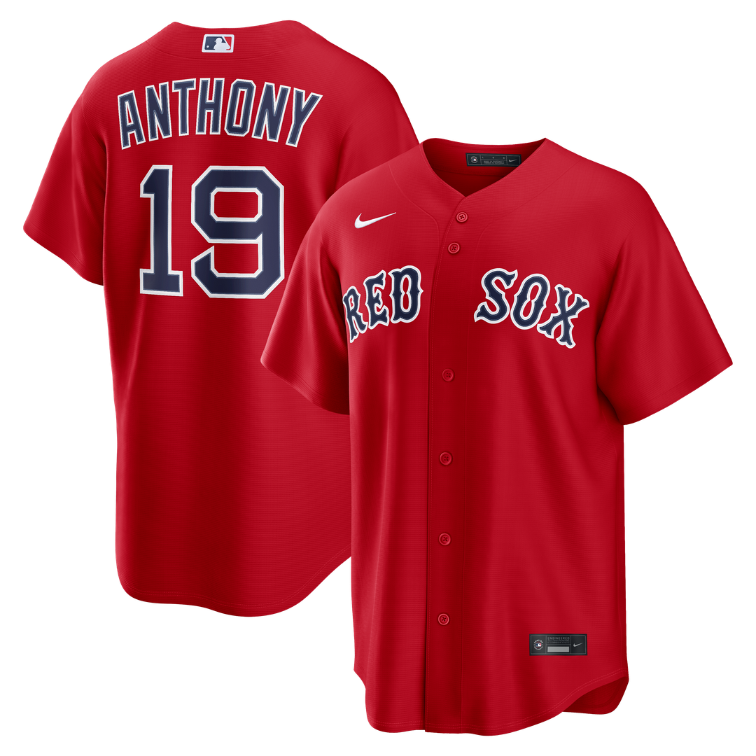 Roman Anthony Boston Red Sox Nike Alternate Replica Jersey - Red Official MLB Team Apparel Baseball Fan Gear
