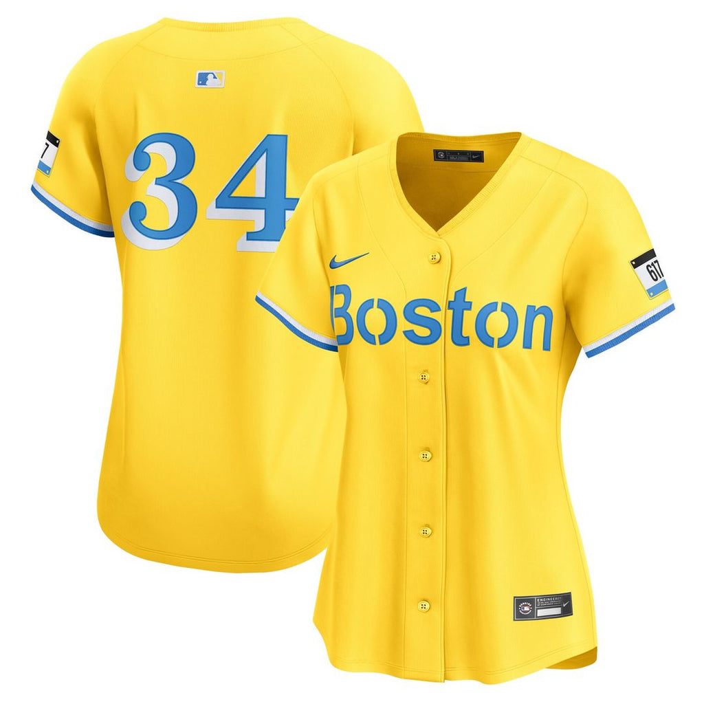 David Ortiz Boston Red Sox Nike Women's City Connect Limited Jersey - Gold Official MLB Team Apparel Baseball Fan Gear