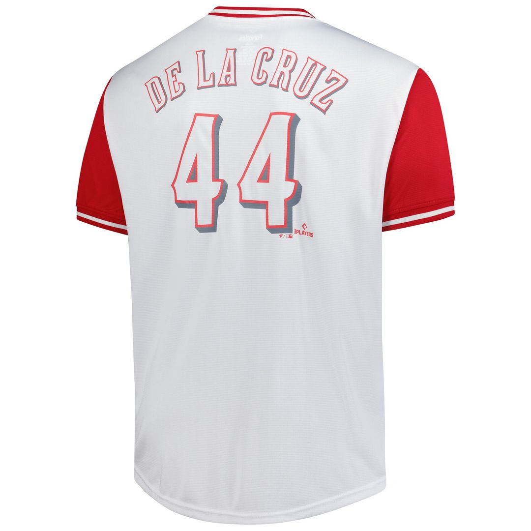 Elly De La Cruz Cincinnati Reds Profile Big & Tall Name & Number Jersey - White Official MLB Team Apparel Baseball Fan Gear