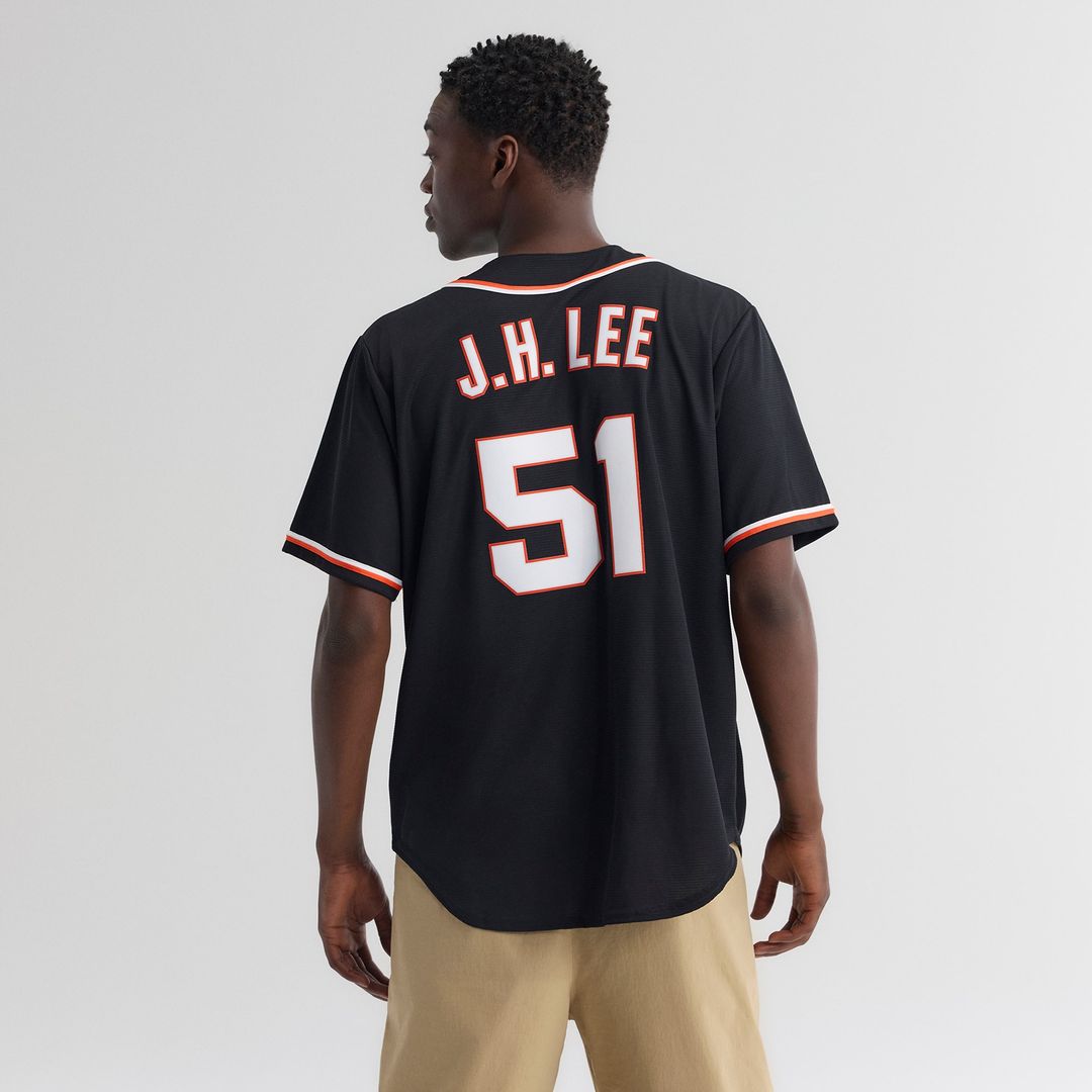 Jung Hoo Lee San Francisco Giants Nike Fashion Replica Black Out Jersey Official MLB Team Apparel Baseball Fan Gear