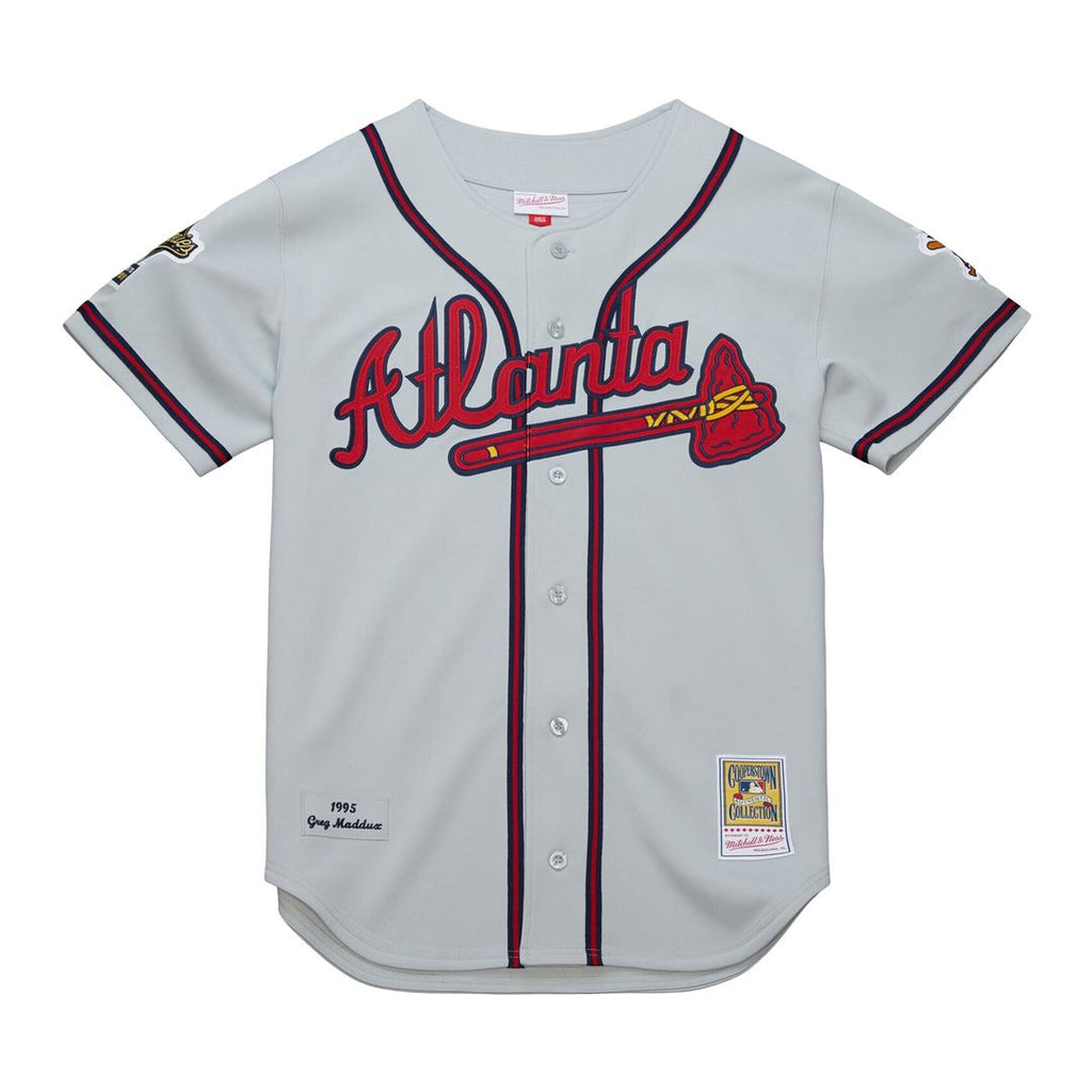 Greg Maddux Atlanta Braves Mitchell & Ness 1995 Throwback Authentic Jersey - Gray Official MLB Team Apparel Baseball Fan Gear