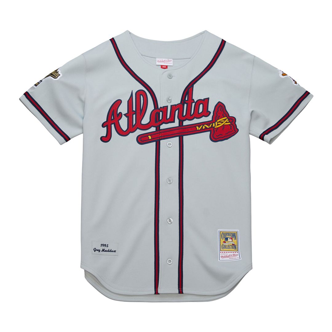 Greg Maddux Atlanta Braves Mitchell & Ness 1995 Throwback Authentic Jersey - Gray Official MLB Team Apparel Baseball Fan Gear