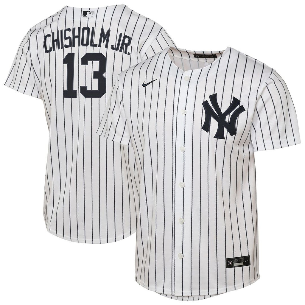 Jazz Chisholm Jr. New York Yankees Nike Youth Home Replica Jersey - White Official MLB Team Apparel Baseball Fan Gear