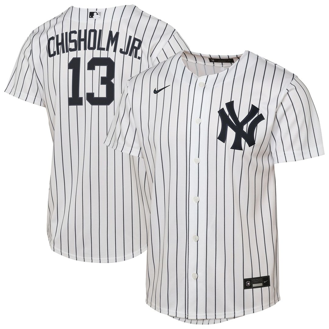 Jazz Chisholm Jr. New York Yankees Nike Youth Home Replica Jersey - White Official MLB Team Apparel Baseball Fan Gear