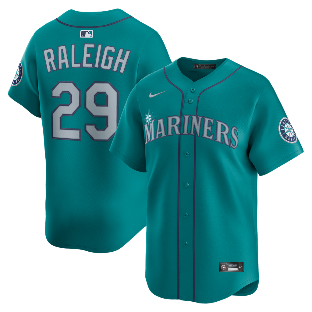 Cal Raleigh Seattle Mariners Nike Alternate Limited Jersey - Teal Official MLB Team Apparel Baseball Fan Gear