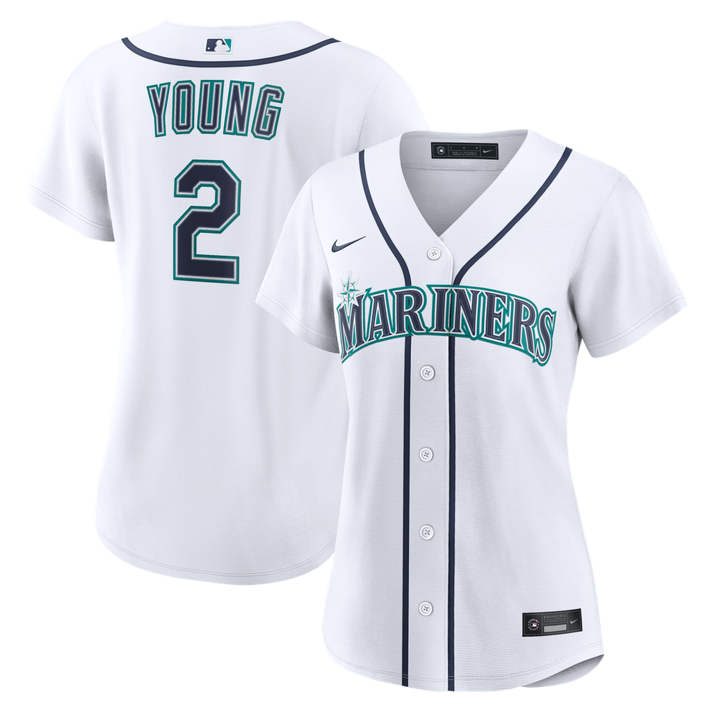Cole Young Seattle Mariners Nike Women's Home Replica Jersey - White Official MLB Team Apparel Baseball Fan Gear
