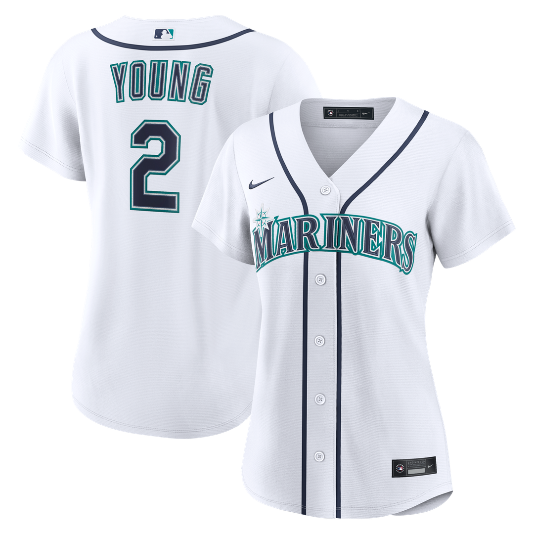 Cole Young Seattle Mariners Nike Women's Home Replica Jersey - White Official MLB Team Apparel Baseball Fan Gear