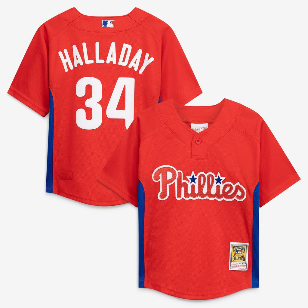 Roy Halladay Philadelphia Phillies Mitchell & Ness Preschool Cooperstown Collection Mesh Batting Practice Jersey - Red Official MLB Team Apparel Baseb
