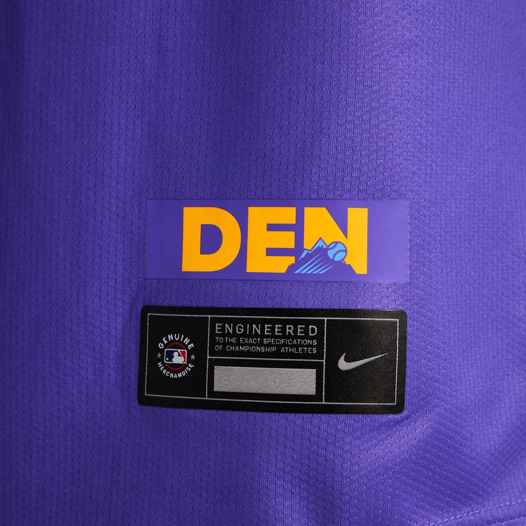 Colorado Rockies Nike 2025 City Connect Limited Jersey - Purple/Light Blue Official MLB Team Apparel Baseball Fan Gear